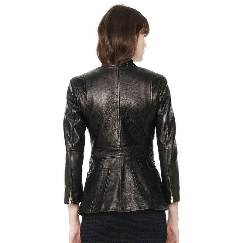 Alexander Wang Deconstructed Leather Moto Jacket - FABULUXE