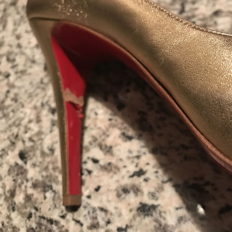 Christian Louboutin Metallic Very Prive 39.5 - FABULUXE