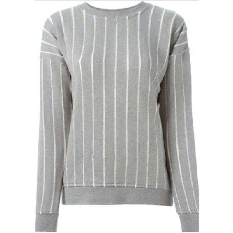 Alexander Wang Pinstriped Sweatshirt Size Small - FABULUXE
